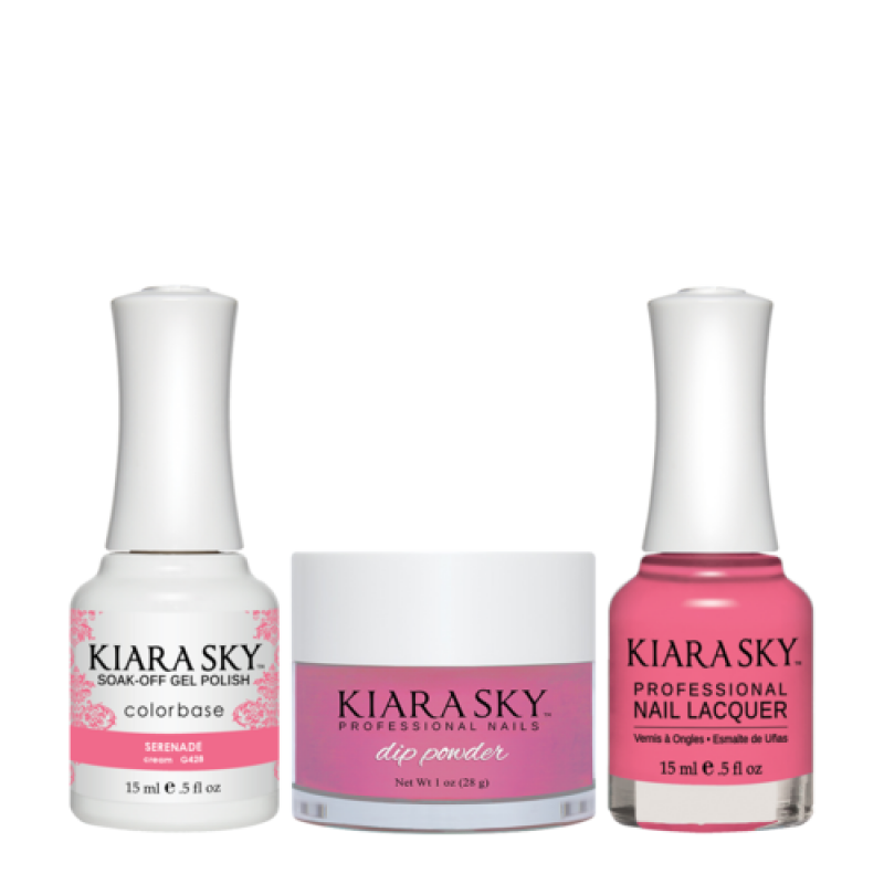 KIARA SKY 3in1 (Dipping Powder + Gel Polish + Nail Lacquer) - DGL 428, Serenade